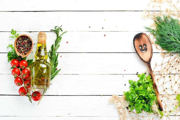 ingredientes frescos sobre mesa